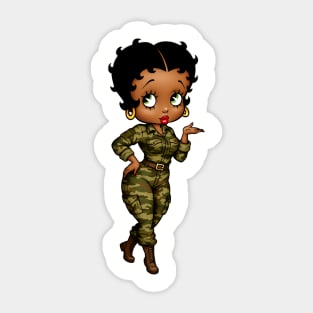 Military Woman Sticker